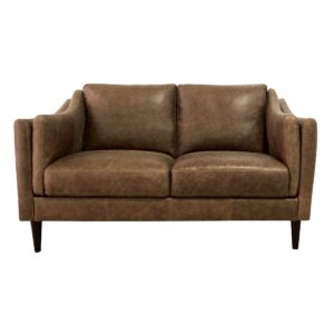NEW Luke Home Top-Grain Leather Ava Loveseat