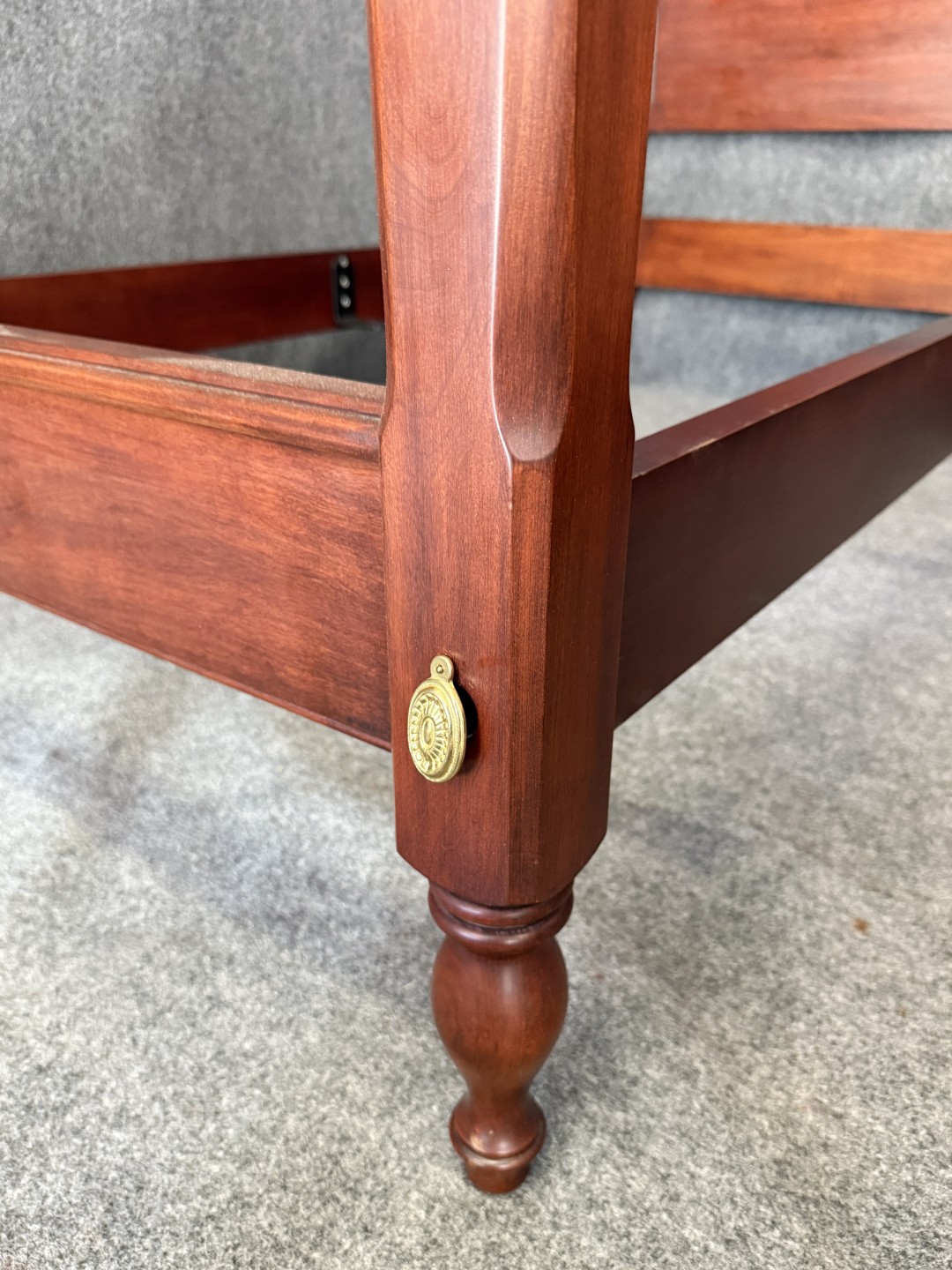 Pair of Henkel Harris Solid Cherry Twin Poster Bed Frames Pair of Henkel Harris Solid Cherry Twin Poster Bed Frames