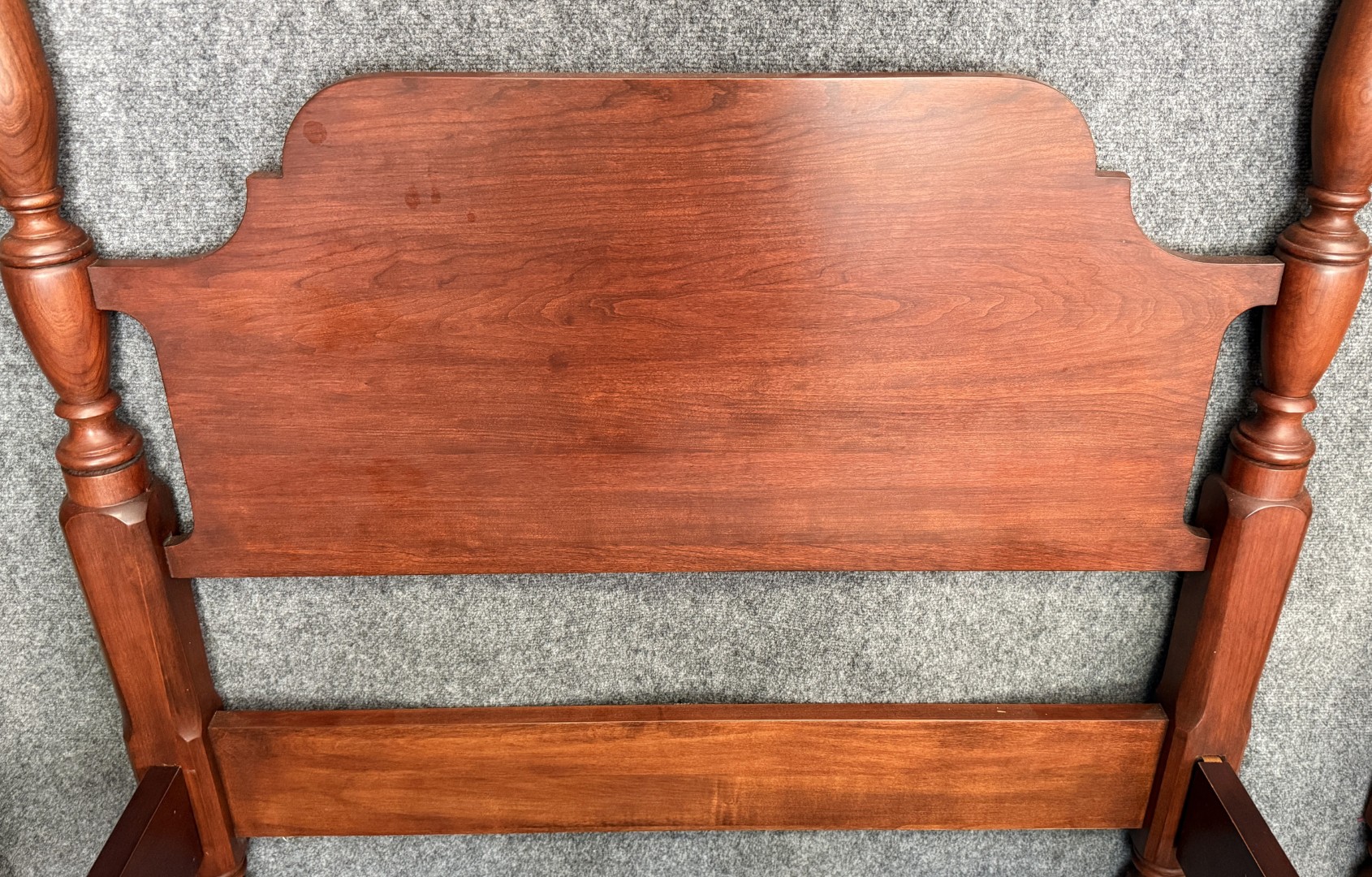 Pair of Henkel Harris Solid Cherry Twin Poster Bed Frames Pair of Henkel Harris Solid Cherry Twin Poster Bed Frames