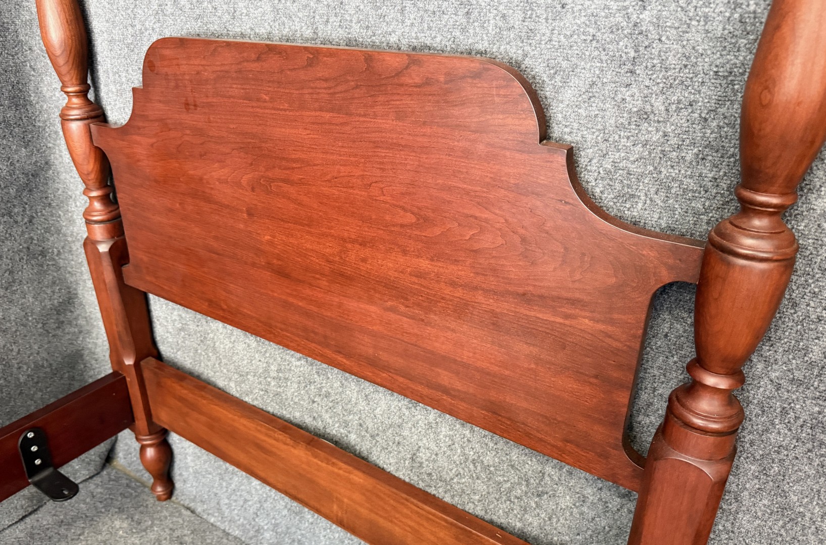 Pair of Henkel Harris Solid Cherry Twin Poster Bed Frames Pair of Henkel Harris Solid Cherry Twin Poster Bed Frames