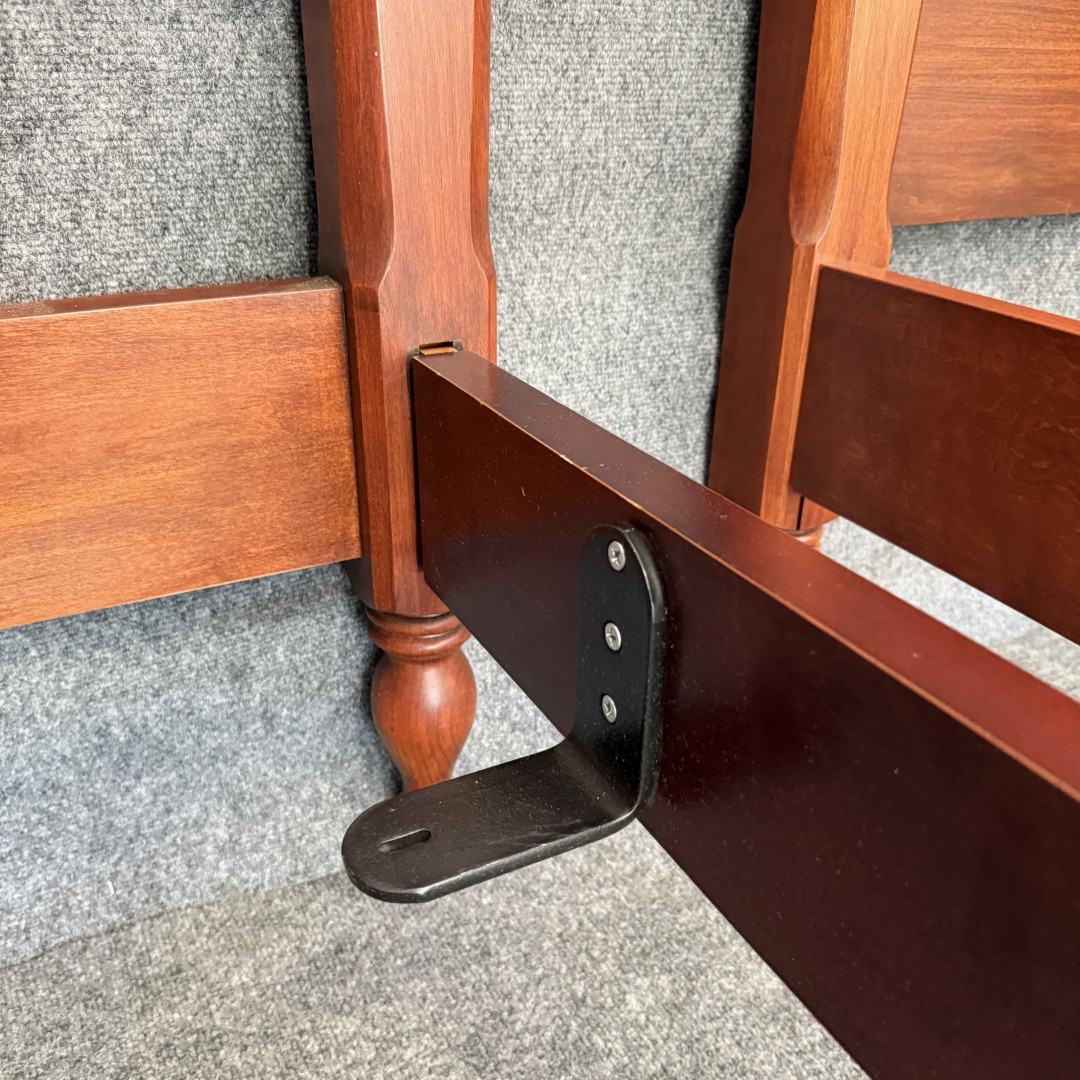 Pair of Henkel Harris Solid Cherry Twin Poster Bed Frames Pair of Henkel Harris Solid Cherry Twin Poster Bed Frames