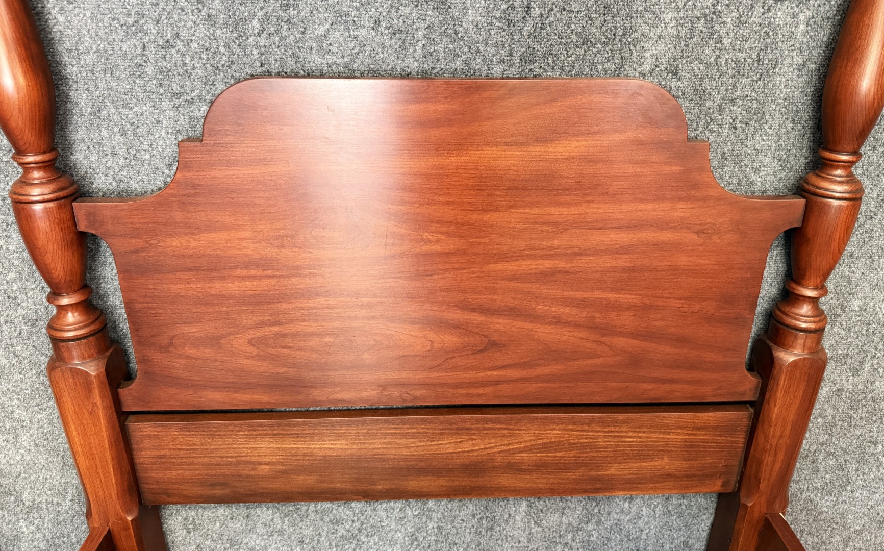 Pair of Henkel Harris Solid Cherry Twin Poster Bed Frames Pair of Henkel Harris Solid Cherry Twin Poster Bed Frames