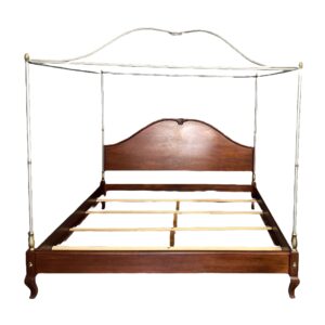 Ethan Allen King Size Bed Frame with Optional Metal Canopy