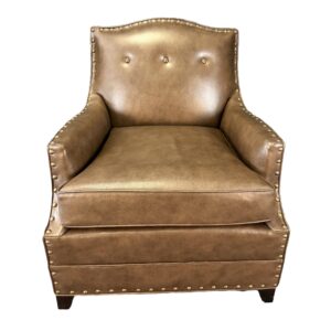 New Showroom Sample Alden Parks Modern Leather Club Chair