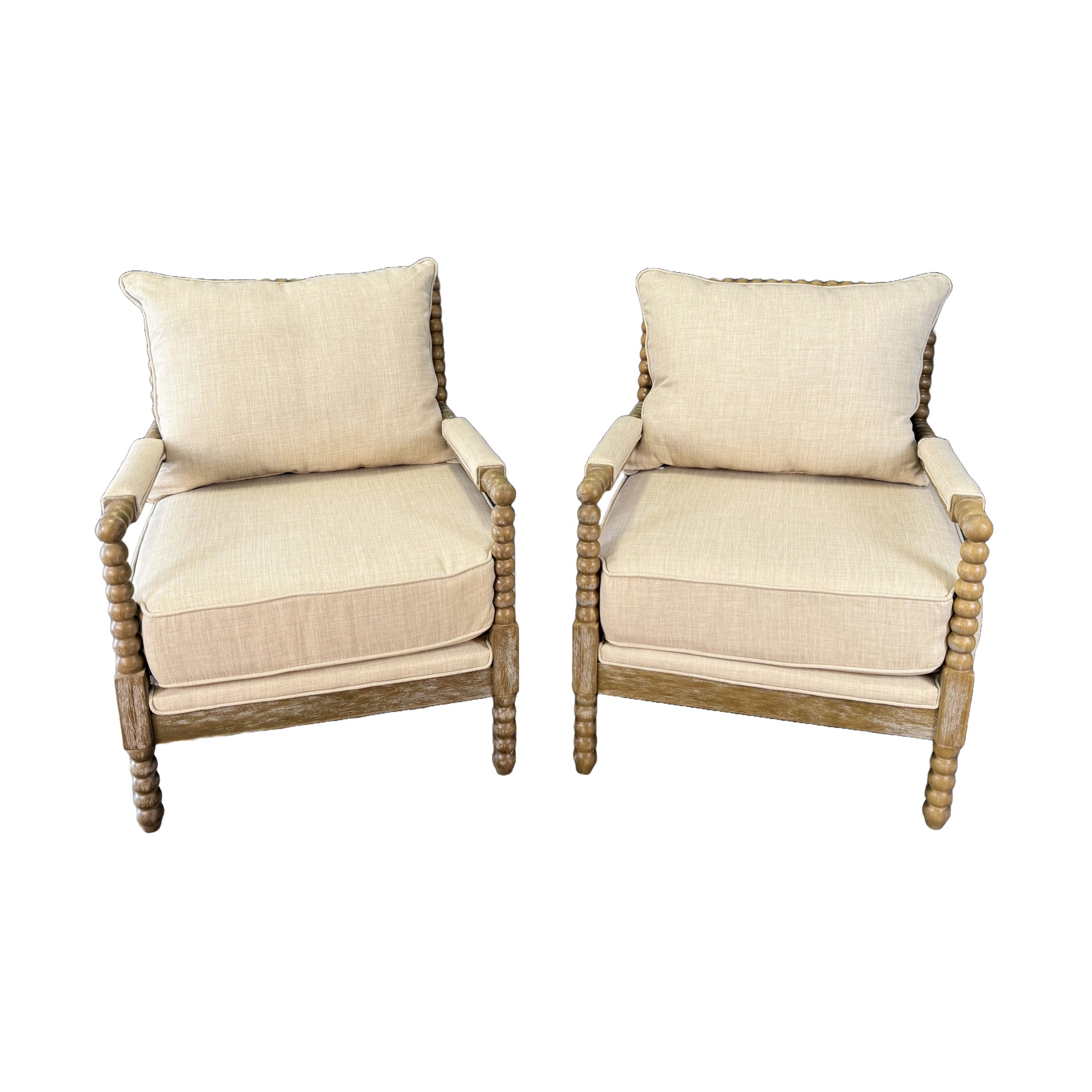 Pair of New Showroom Sample Spindle Back Club Chairs