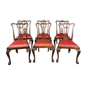 Set of 6 19th Century Mahogany Chippendale Dining Chairs