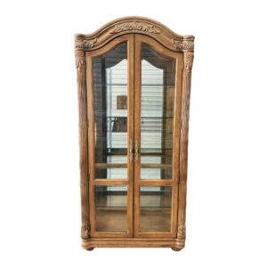 Bernhardt Oak Arched Curio Cabinet