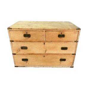 Asian Four Drawer Chest with Brass Accents