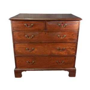 Early 19th Century Solid Mahogany & Cherry 5-Drawer Chest