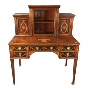 19th Century Inlaid Mahogany Adams Style Desk