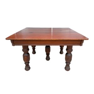 Early 1900's Solid Oak Square Dining Table