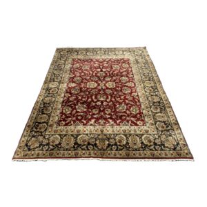 8x10 Burgundy Hand-Knotted Area Rug