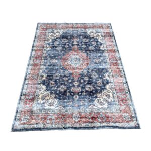 New 5x7 KAS Navy Medallion "Roxy" Rug