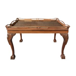 1950s Mahogany Coffee Table with Removeable Glass Tray