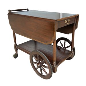 Henkel Harris Mahogany Banded Tea Cart