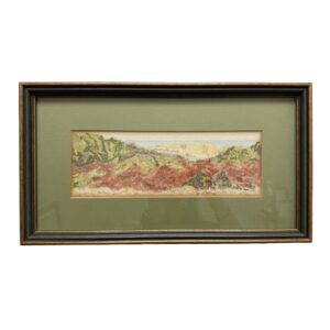 Vintage 1970s Abstract Watercolor of Landscape
