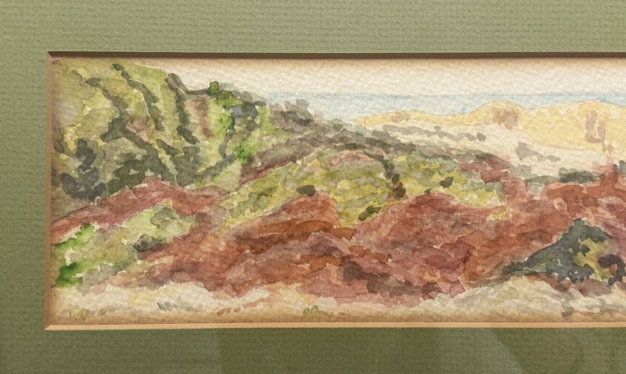 Vintage 1970s Abstract Watercolor of Landscape Vintage 1970s Abstract Watercolor of Landscape