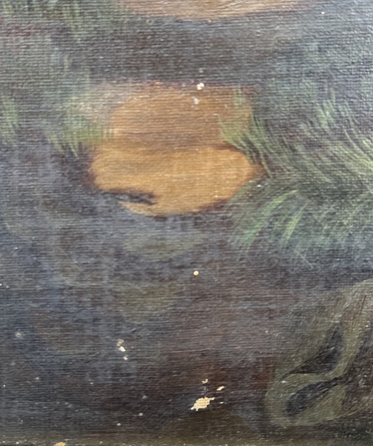 Antique c1875 River Landscape Oil on Canvas Antique c1875 River Landscape Oil on Canvas