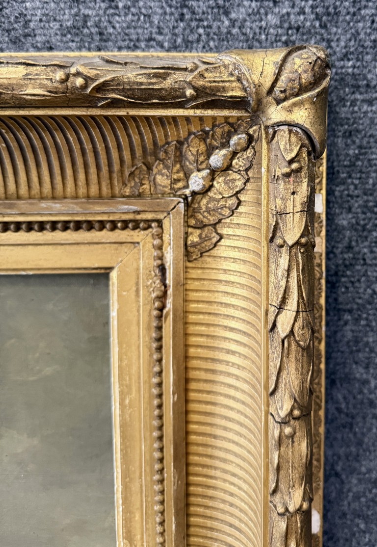 Antique c1875 River Landscape Oil on Canvas Antique c1875 River Landscape Oil on Canvas