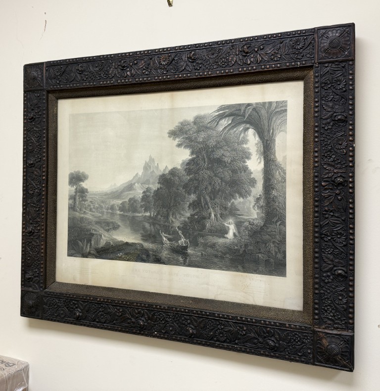 Antique c1855 Engraving of Thomas Cole's "The Voyage of Life: Youth" Antique c1855 Engraving of Thomas Cole's "The Voyage of Life: Youth"