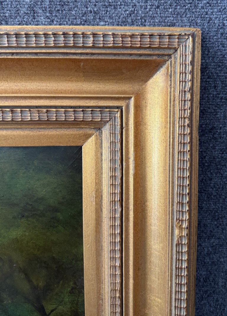 Large Still Life Oil on Canvas with Fruit and Flowers in Deepwell Frame Large Still Life Oil on Canvas with Fruit and Flowers in Deepwell Frame