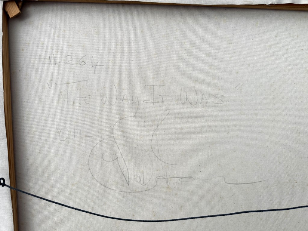 "The Way It Was" Oil on Canvas of Waterfall Landscape by V. Fox "The Way It Was" Oil on Canvas of Waterfall Landscape by V. Fox