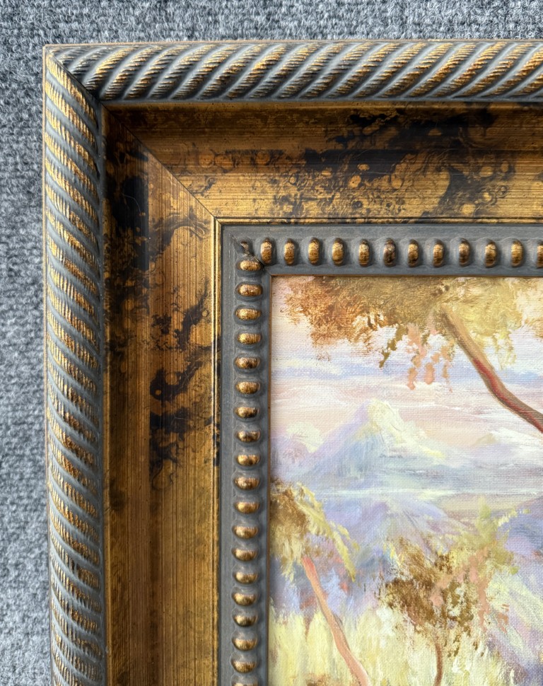 "The Way It Was" Oil on Canvas of Waterfall Landscape by V. Fox "The Way It Was" Oil on Canvas of Waterfall Landscape by V. Fox