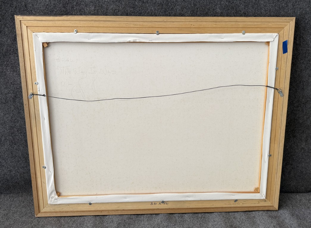 "The Way It Was" Oil on Canvas of Waterfall Landscape by V. Fox "The Way It Was" Oil on Canvas of Waterfall Landscape by V. Fox