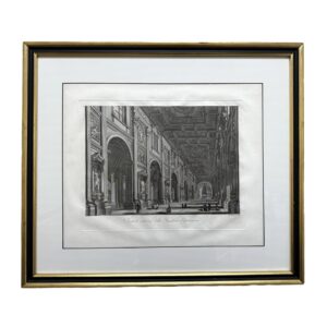 Antique Etching of Basilica of St. John Lateran by Giovanni Balzar after Piranesi