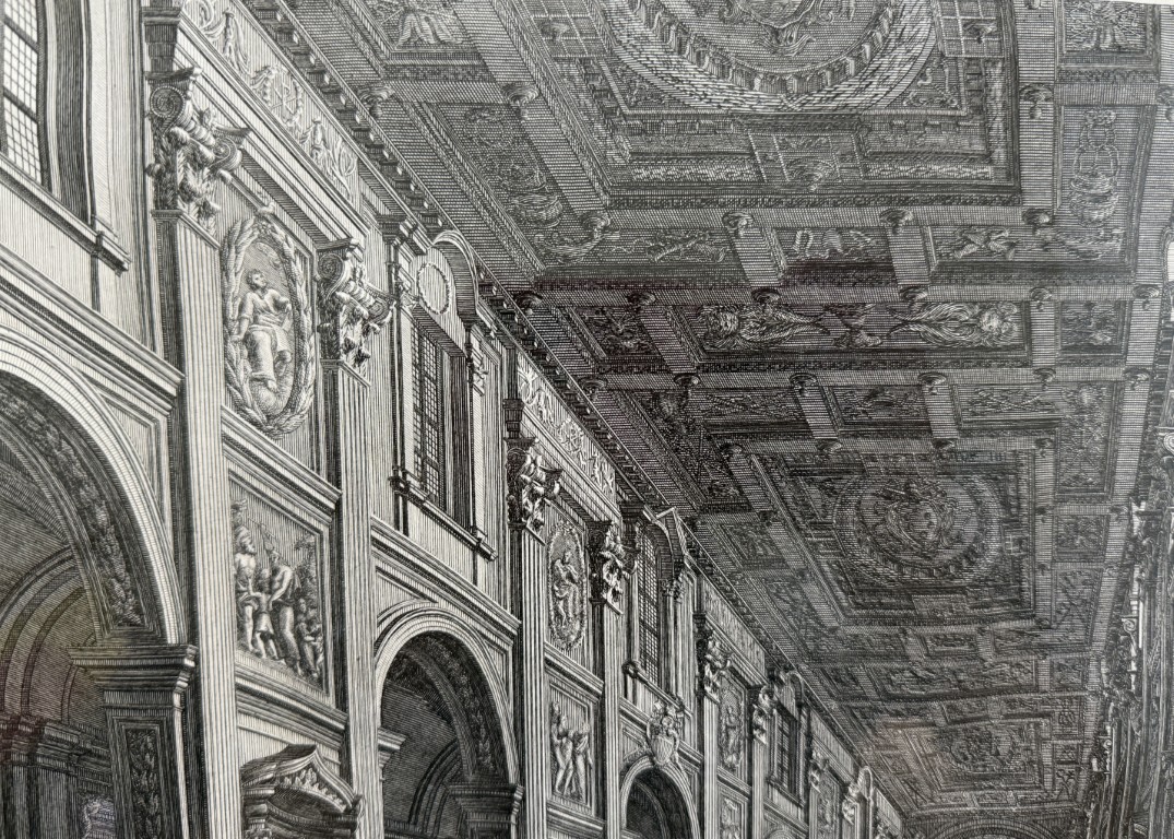 Antique Etching of Basilica of St. John Lateran by Giovanni Balzar after Piranesi Antique Etching of Basilica of St. John Lateran by Giovanni Balzar after Piranesi