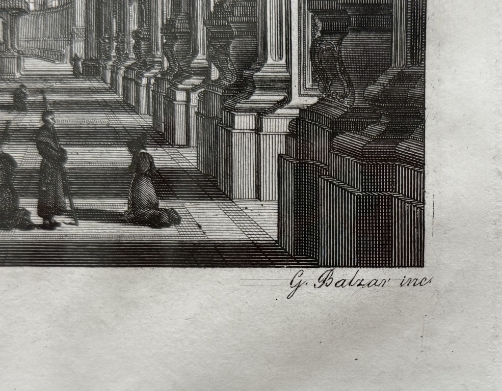Antique Etching of Basilica of St. John Lateran by Giovanni Balzar after Piranesi Antique Etching of Basilica of St. John Lateran by Giovanni Balzar after Piranesi