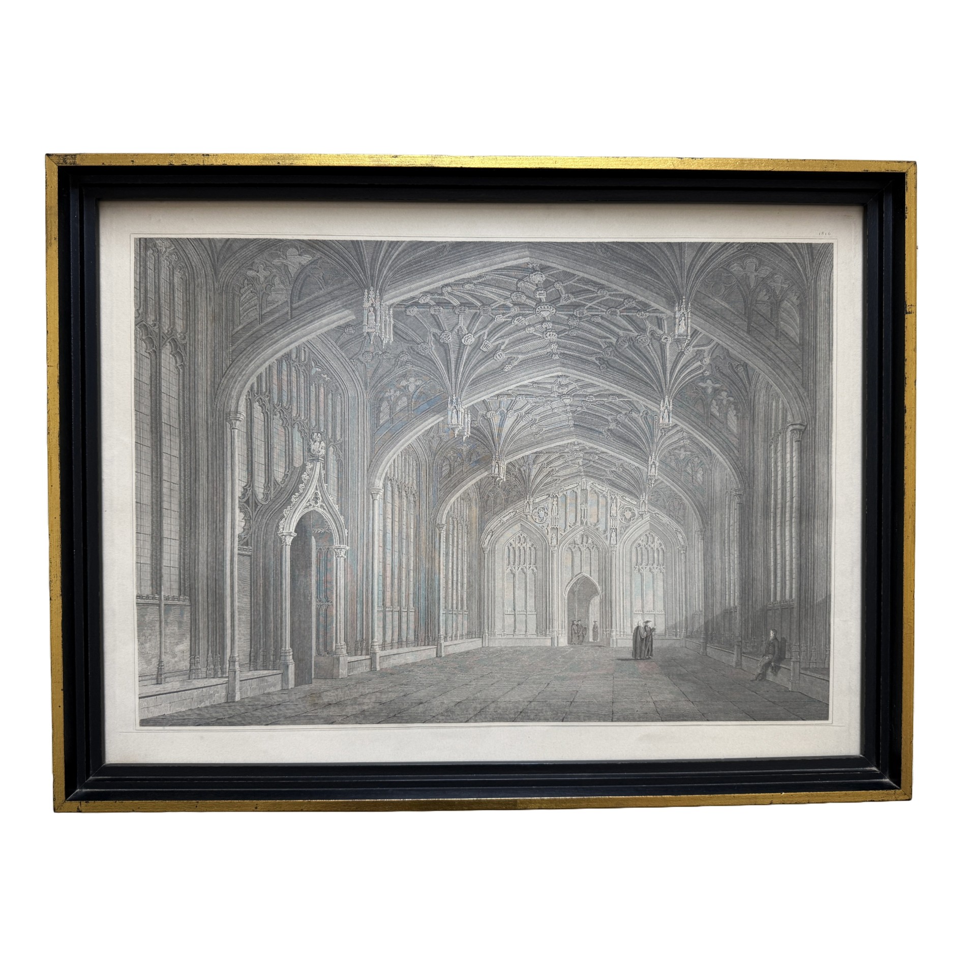 Antique Circa 1816 Engraving/Etching of Cathedral's Interior Antique Circa 1816 Engraving/Etching of Cathedral's Interior