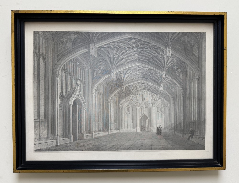 Antique Circa 1816 Engraving/Etching of Cathedral's Interior Antique Circa 1816 Engraving/Etching of Cathedral's Interior