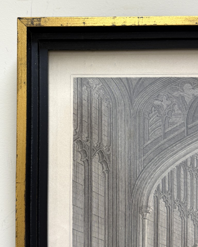 Antique Circa 1816 Engraving/Etching of Cathedral's Interior Antique Circa 1816 Engraving/Etching of Cathedral's Interior