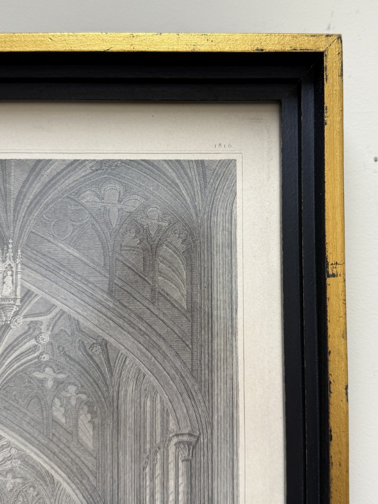 Antique Circa 1816 Engraving/Etching of Cathedral's Interior Antique Circa 1816 Engraving/Etching of Cathedral's Interior