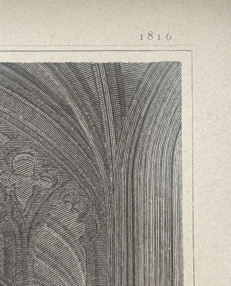 Antique Circa 1816 Engraving/Etching of Cathedral's Interior Antique Circa 1816 Engraving/Etching of Cathedral's Interior