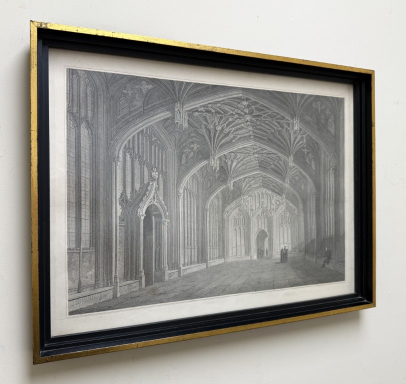 Antique Circa 1816 Engraving/Etching of Cathedral's Interior Antique Circa 1816 Engraving/Etching of Cathedral's Interior