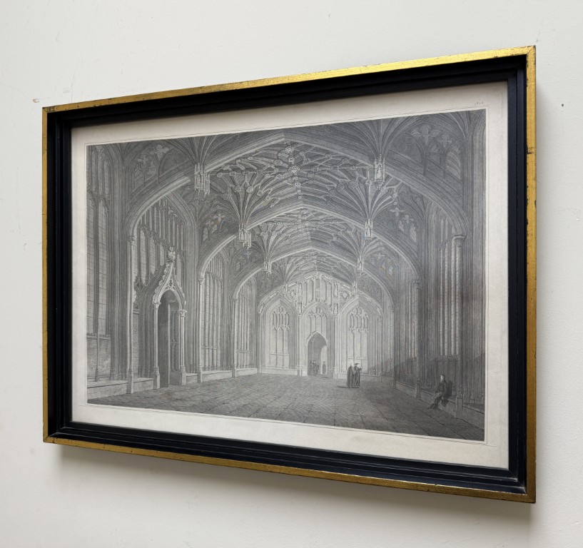 Antique Circa 1816 Engraving/Etching of Cathedral's Interior Antique Circa 1816 Engraving/Etching of Cathedral's Interior