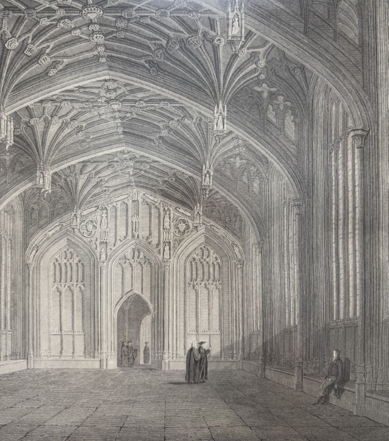 Antique Circa 1816 Engraving/Etching of Cathedral's Interior Antique Circa 1816 Engraving/Etching of Cathedral's Interior