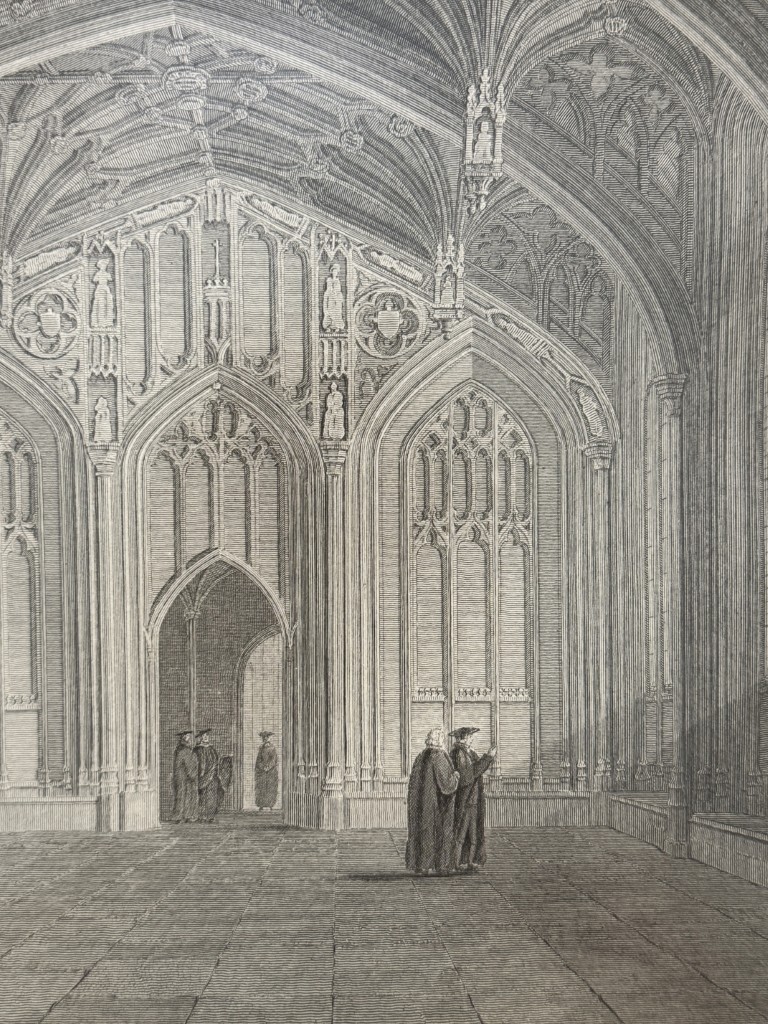 Antique Circa 1816 Engraving/Etching of Cathedral's Interior Antique Circa 1816 Engraving/Etching of Cathedral's Interior