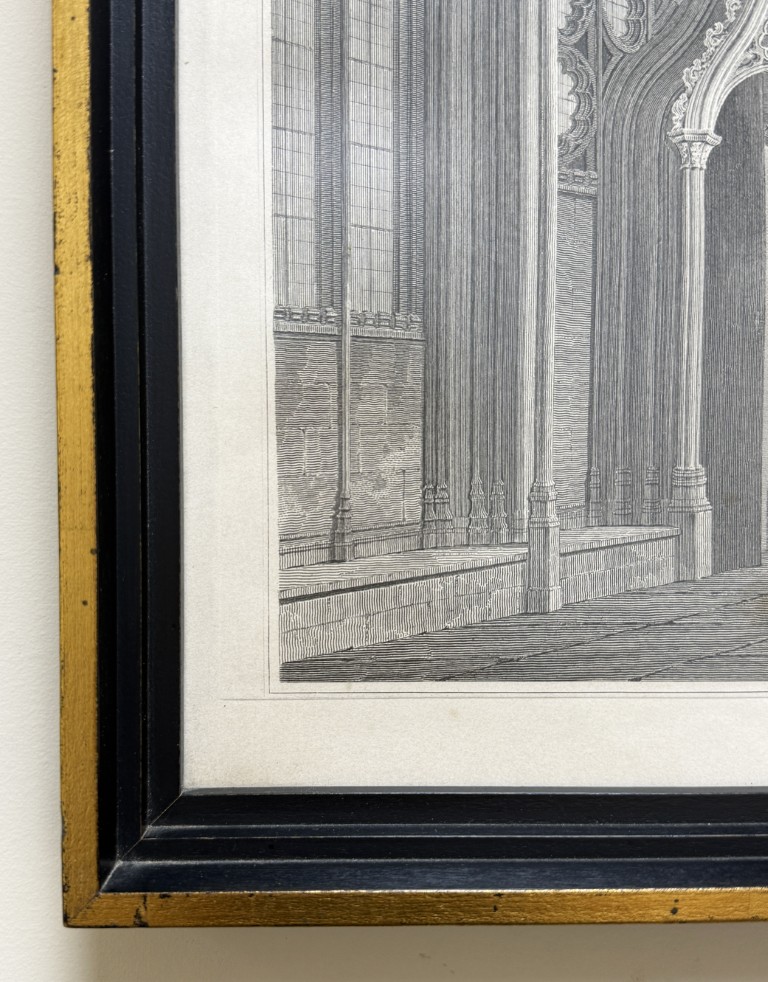 Antique Circa 1816 Engraving/Etching of Cathedral's Interior Antique Circa 1816 Engraving/Etching of Cathedral's Interior