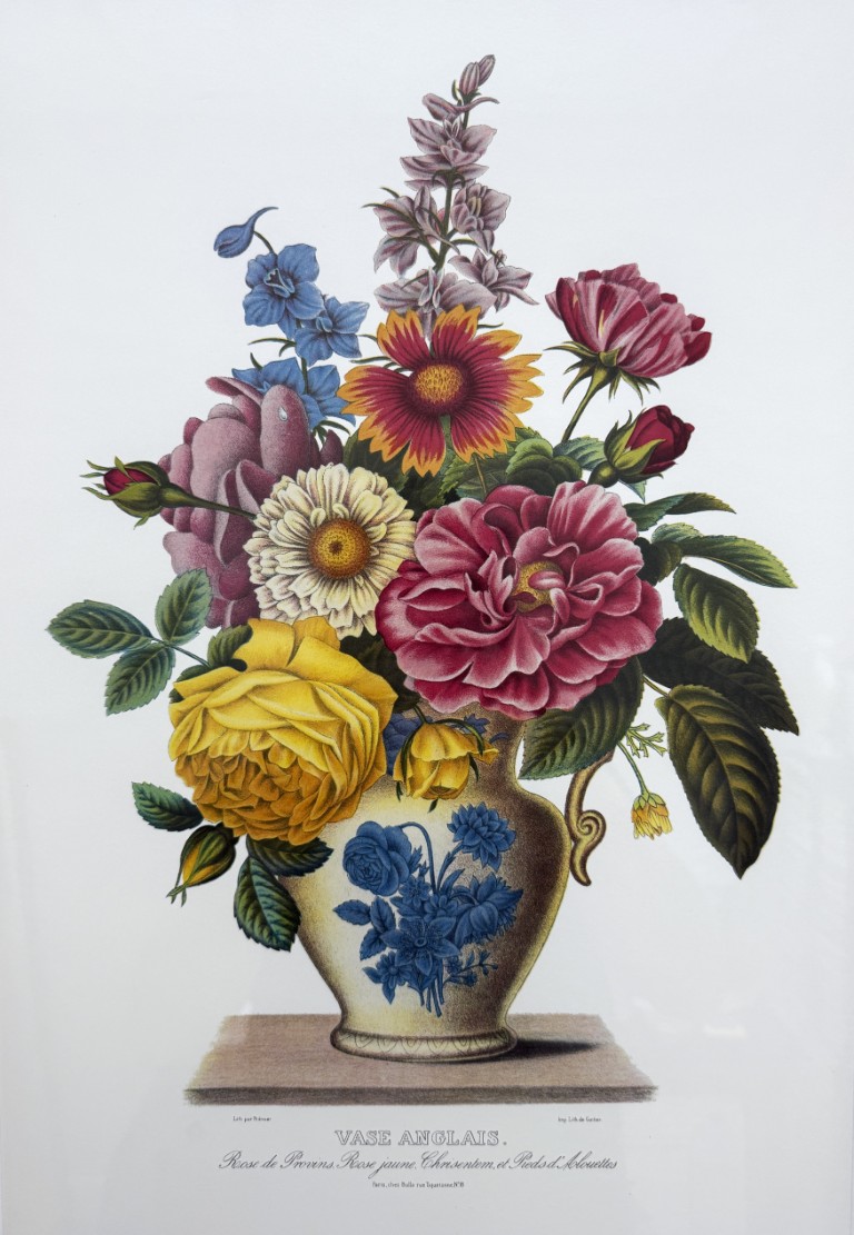 Set of 4 Giclees of Floral Arrangements in Regional Vases Set of 4 Giclees of Floral Arrangements in Regional Vases