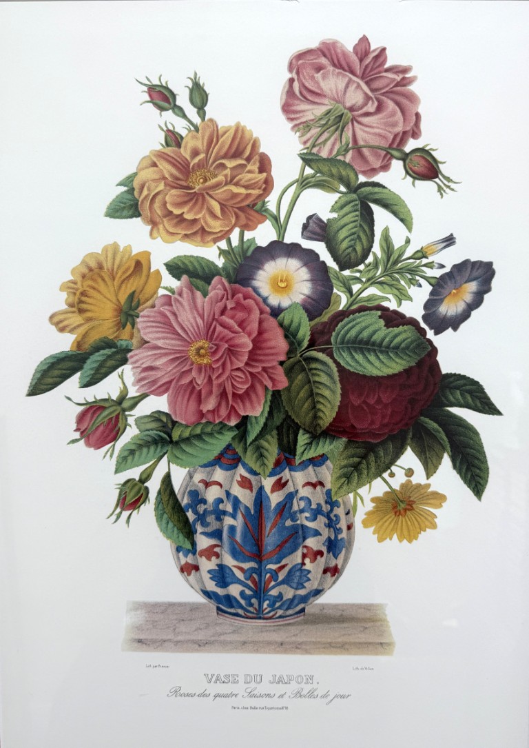 Set of 4 Giclees of Floral Arrangements in Regional Vases Set of 4 Giclees of Floral Arrangements in Regional Vases