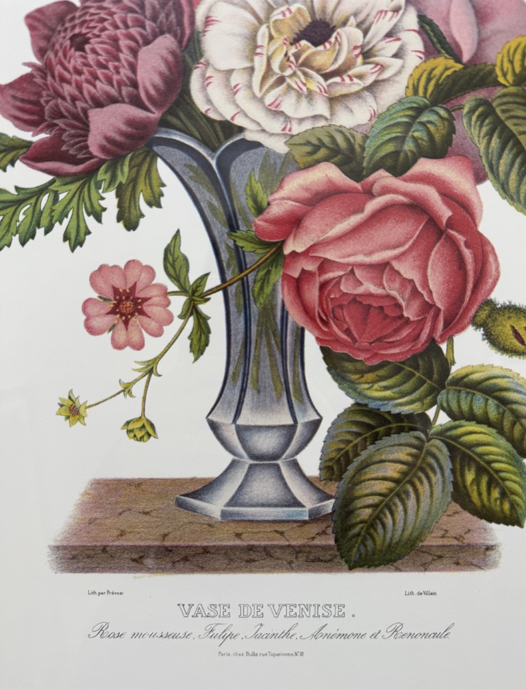 Set of 4 Giclees of Floral Arrangements in Regional Vases Set of 4 Giclees of Floral Arrangements in Regional Vases