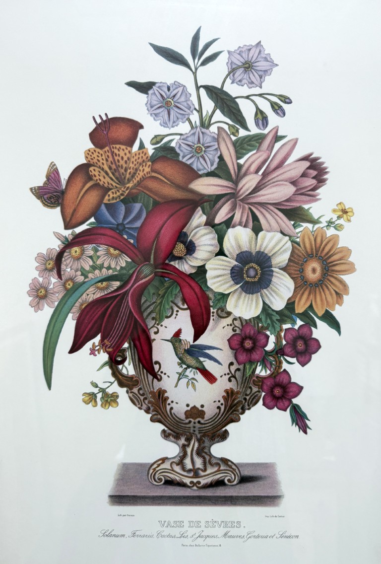 Set of 4 Giclees of Floral Arrangements in Regional Vases Set of 4 Giclees of Floral Arrangements in Regional Vases