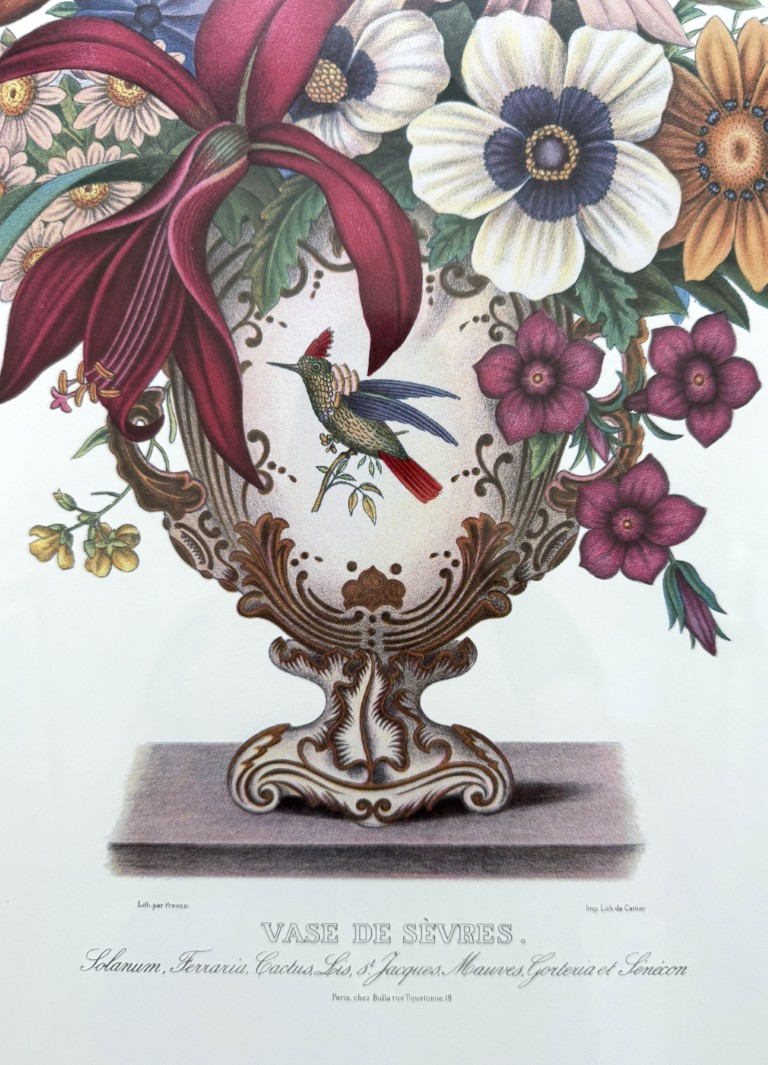 Set of 4 Giclees of Floral Arrangements in Regional Vases Set of 4 Giclees of Floral Arrangements in Regional Vases