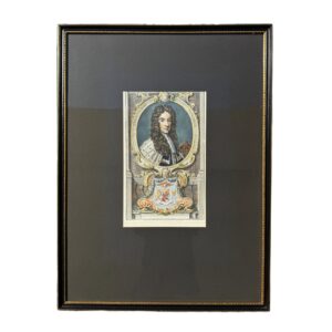 1741 Hand Colored Engraving of Daniel Earl of Nottingham by Jacobus Houbraken