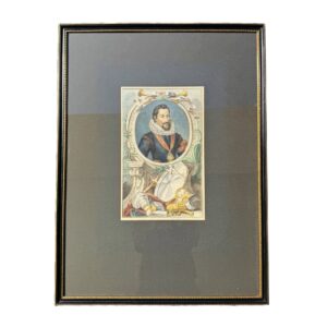 1741 Hand Colored Engraving of Robert Carr, Earl of Summerset by Jacobus Houbraken