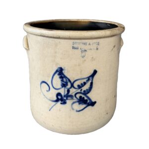 Satterlee & Mory Fort Edward New York 5 Gallon Blue Mark Crock