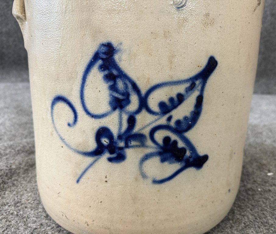 Satterlee & Mory Fort Edward New York 5 Gallon Blue Mark Crock Satterlee & Mory Fort Edward New York 5 Gallon Blue Mark Crock